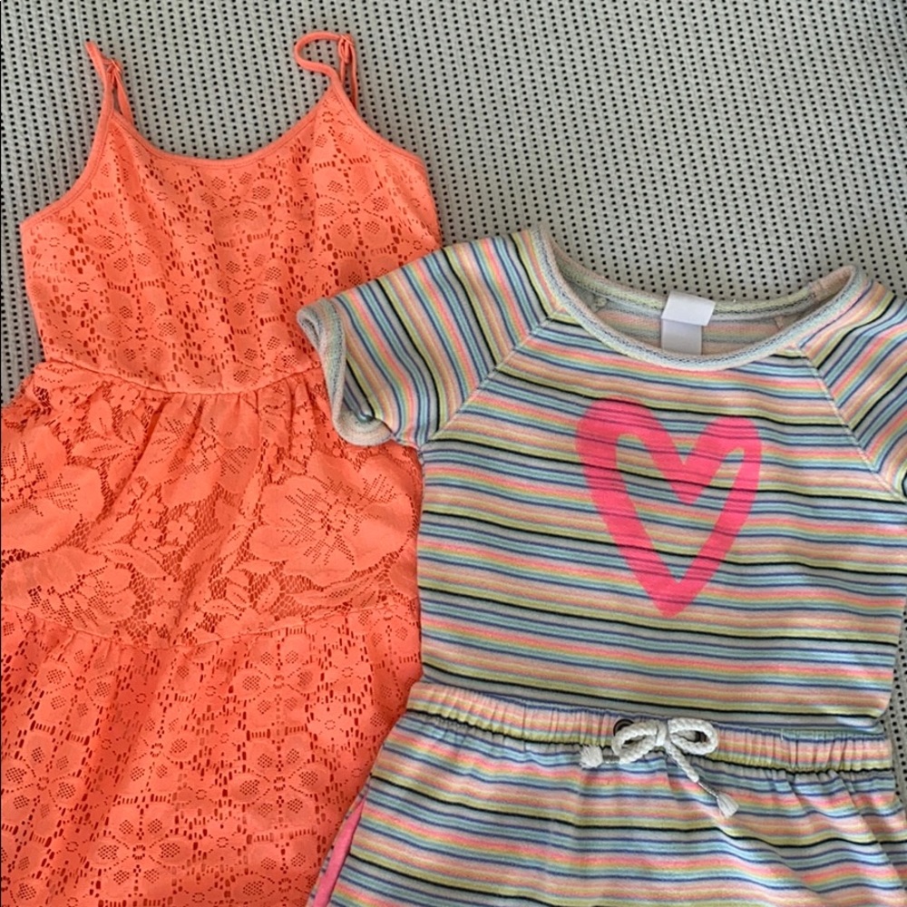 2 neon girls dresses